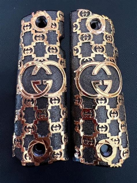 1911 designer hand grips gold gucci|cadence 1911 grips.